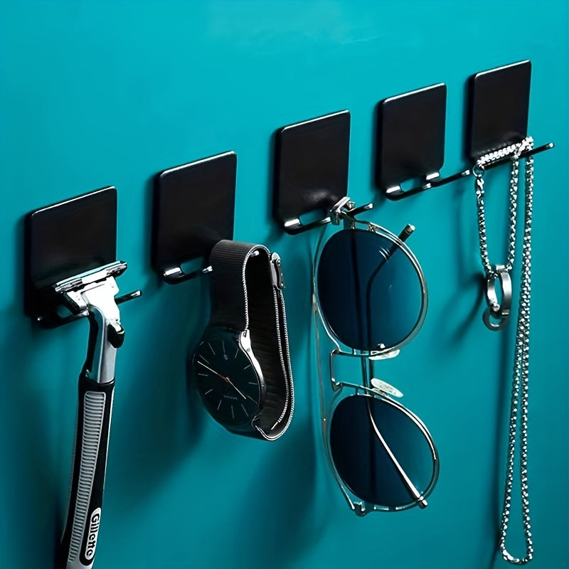 1 Pieza/2 Piezas, Estante De Almacenamiento Para Afeitadora Montado En La Pared, Gancho De Pared Sin Perforaciones, Gancho Trasero Adhesivo Fuerte Para Puerta De Carga, Gancho Decorativo Montado En La Pared, Ganchos De Utilidad Multifuncionales, Adecuado
