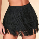 BAE Skort ribete con fleco brillante