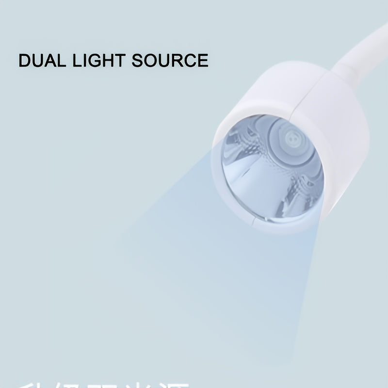 Secador de Uñas LED Mini - Secado Rápido para Esmalte en Gel, Portátil con Alimentación USB sin Olor, Diseño Compacto para Manos y Pies, Luz LED Blanca y Morada para Cuidados de Manicura y Pedicura Rápidos
