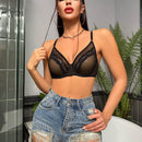 Lenceria Con Sujetador De Aro Y Encaje Contrastante