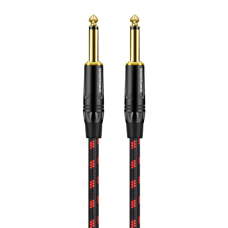 Cable Mono Dorado Jack De 6.35 MmTS 1/4'' A TS 1/4'' Macho A Macho Para Instrumentos De Guitarra Bajo Teclado Altavoz