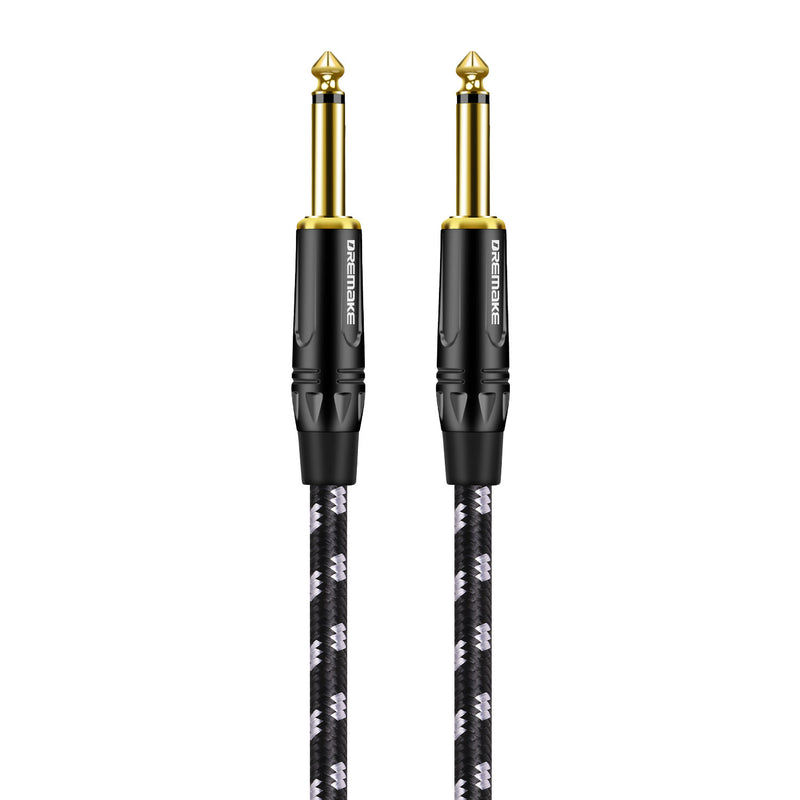 Cable Mono Dorado Jack De 6.35 MmTS 1/4'' A TS 1/4'' Macho A Macho Para Instrumentos De Guitarra Bajo Teclado Altavoz