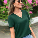 Clasi Blusa ribete en abanico de manga farol