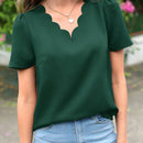 Clasi Blusa ribete en abanico de manga farol