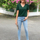 Clasi Blusa ribete en abanico de manga farol