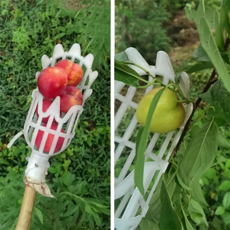 1pc, Cesta Para La Cabeza Del Recolector De Frutas (poste No Incluido) Herramienta De Recolección De Frutas De Plástico Colector De Recolección De Frutas De Jardinería Cosechadora De Bayas De Gran Altitud Dropship