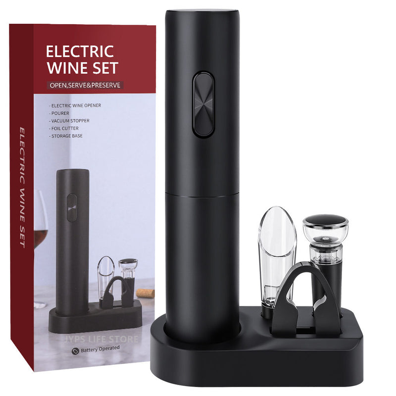 Conjunto de abridor de vino eléctrico automático con cortador de papel de aluminio - Perfecto para fiestas y amantes del vino - Regalo de accesorios de cocina