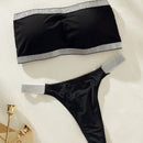 Set de lenceria bandeau brillante cinta