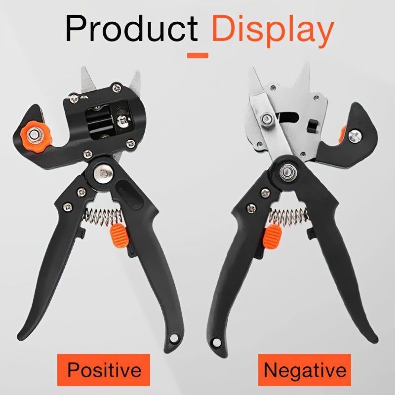 Tijeras de poda de enraizamiento eficientes - Tijeras de poda profesionales de acero inoxidable con mango cómodo, diseño de cierre de seguridad y resorte que ahorra trabajo para podar árboles frutales, herramienta de enraizamiento | Mango ergonómico | Co