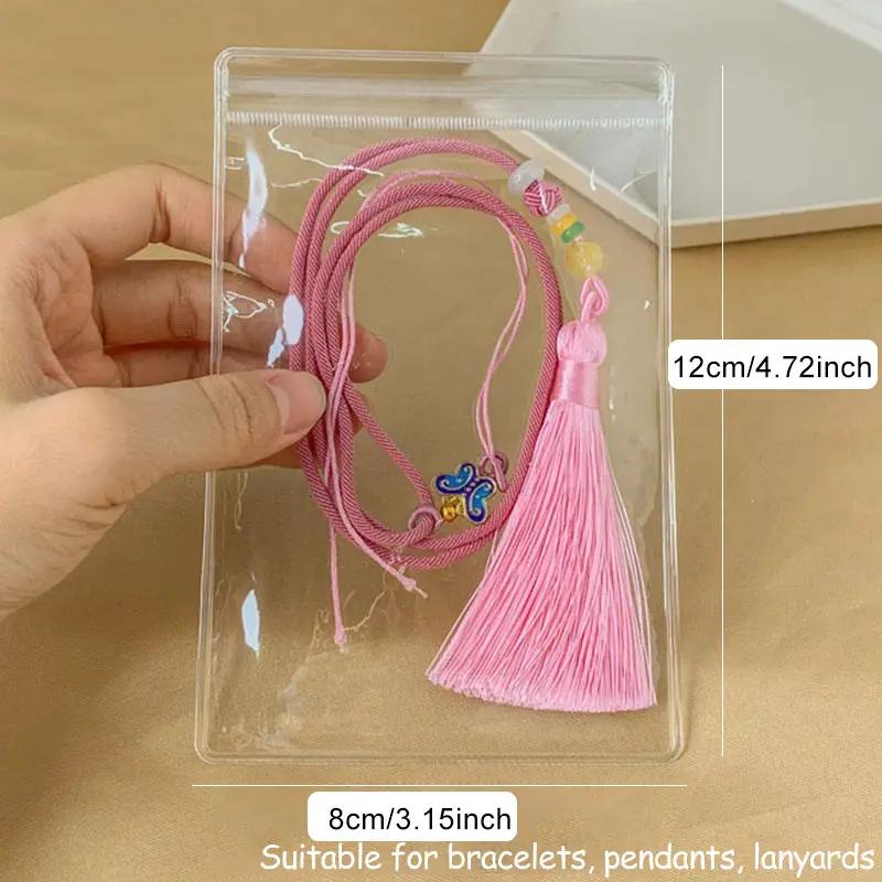 50/100 bolsas transparentes con cierre hermético de PVC, bolsas para joyería, resistentes al polvo y la oxidación, para guardar aretes, anillos, collares, pulseras, dijes y artículos pequeños, 2 tamaños a elegir (Cajas y organizadores de joyería)