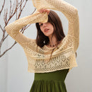 VCAY Jersey unicolor tejido abierto sin vestido de tirantes