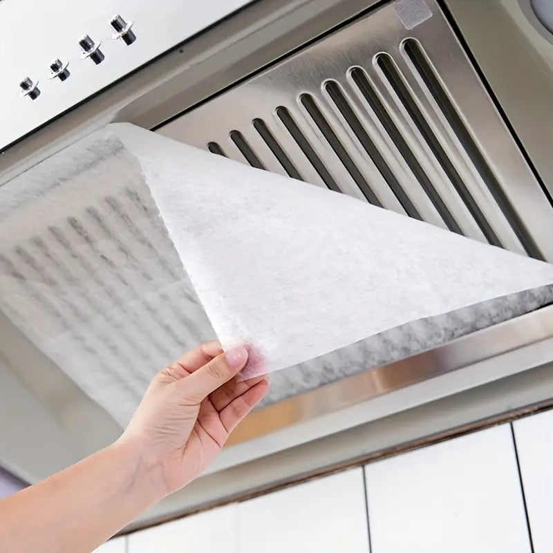12/36pcs Membrana para Campana Extractora, Papel Absorbente de Aceite, Pegatinas Antigrasa, Almohadillas Adhesivas para Cocina