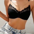 Sujetador Con Cable Interno, Detalles De Cadena Y Encaje De Pestanas Para Lenceria