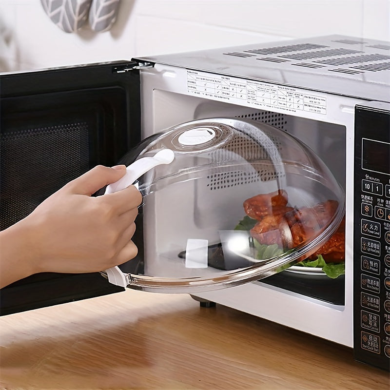 Protector de salpicaduras para microondas con ventilación - Material de PC grado alimenticio, cubierta segura para cocinar y calentar - Escudo contra aceite y conservador de vegetales para hogar y oficina - Regalo perfecto para Halloween y Navidad