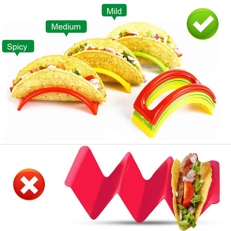 Juego de 3, 6, 12 o 18 soportes para tortillas mexicanas, rack para rollos de maíz, soporte para tacos, portatortillas
