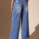 BAE Jeans desgarro de pierna ancha de talle alto