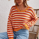 VCAY Jersey con patron de rayas de hombros caidos