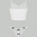 ROMWE Kawaii Set de lenceria con diseno de lazo