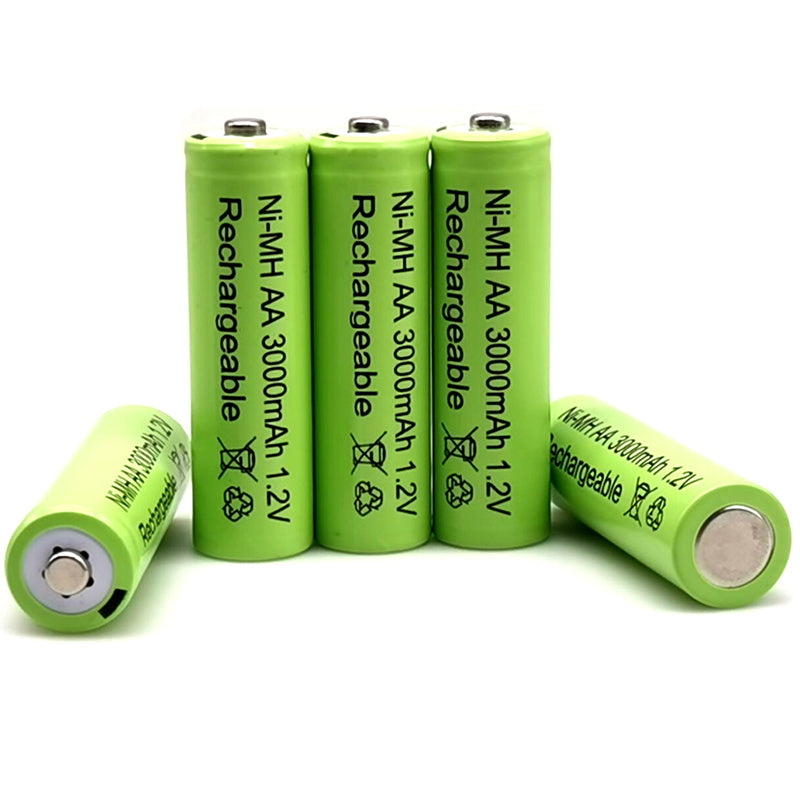 Batería recargable AA de níquel MH, 1.2V 3000mAh, para juguetes, micrófonos, MP3, celulares, control remoto y linternas LED