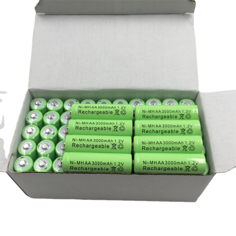 Batería recargable AA de níquel MH, 1.2V 3000mAh, para juguetes, micrófonos, MP3, celulares, control remoto y linternas LED