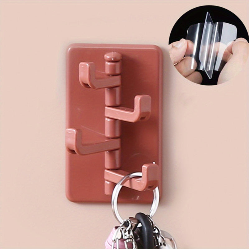 1 gancho organizador autoadhesivo de plástico con acabado pulido, fácil de instalar, para accesorios de cocina y baño, ganchos utilitarios