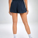 Shorts de pierna ancha con diseno de parche de letra