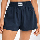 Shorts de pierna ancha con diseno de parche de letra