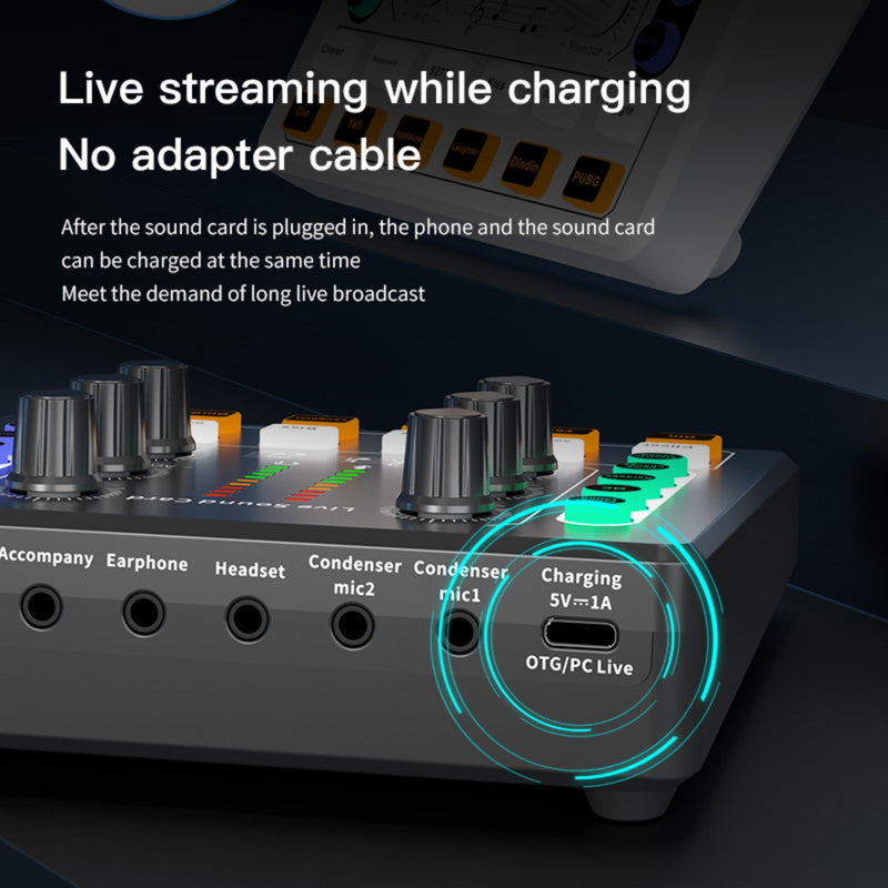 Interfaz de Audio Portátil para Podcasting y Streaming – Tarjeta de Sonido Todo en Uno con Preamplificador de Micrófono Premium, Alimentada por USB, Perillas y Botones Multifunción, Ideal para Grabación, DJ, Compatible con PC y Smartphone, Negro