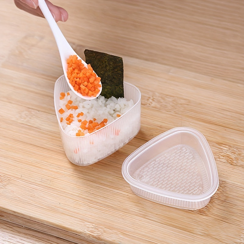 1/2 piezas, Molde de Sushi, Molde de Hacedor de Sushi Triangular, Molde Creativo de Onigiri, Molde de Bola de Arroz de Grado Alimenticio, Caja de Bento de Sushi Portátil para Exteriores, Caja de Almuerzo de Picnic, Herramientas de Cocina, Accesorios de C