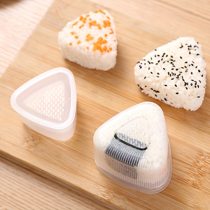 1/2 piezas, Molde de Sushi, Molde de Hacedor de Sushi Triangular, Molde Creativo de Onigiri, Molde de Bola de Arroz de Grado Alimenticio, Caja de Bento de Sushi Portátil para Exteriores, Caja de Almuerzo de Picnic, Herramientas de Cocina, Accesorios de C