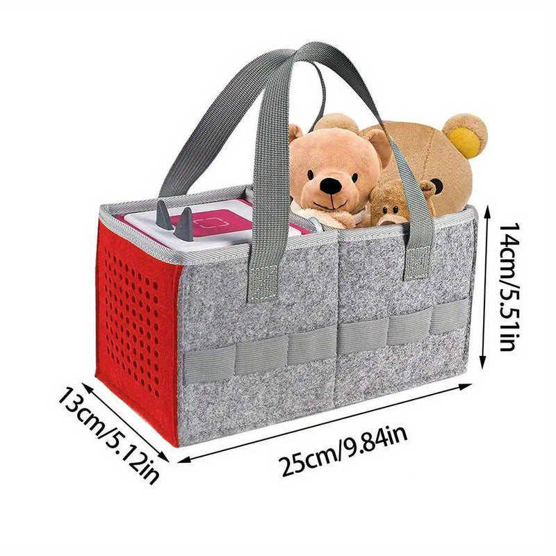 Estuche de Viaje Portátil para el Conjunto de Altavoces Iniciales Tonies Toniebox, Estuche Plegable de Tela de Fieltro, Bolsa Tote Organizadora para Camping y Bolsa de Dormir