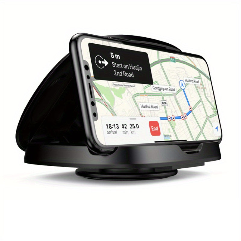 Soporte de coche con ventosa giratoria de 360° para teléfonos, Soporte de navegación para tablero con mecanismo de bloqueo