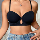 Sosten De Diseno En Contraste De Color Hueco Para Mujeres