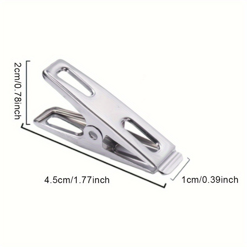 1/3/5/20/40 piezas de pinzas de ropa de acero inoxidable, clips Sanll duraderos y versátiles, pinzas de ropa resistentes, clips metálicos, ideales para ropa, calcetines, sellado de alimentos y fotos, pinzas multiusos y prácticas