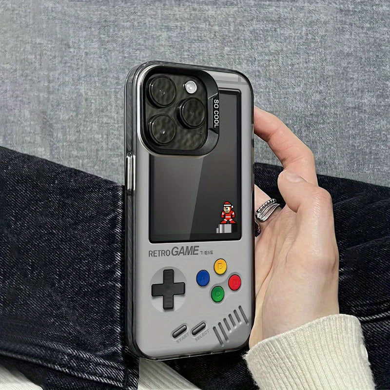 Funda para iPhone 16 Pro Max, 16 Pro, 11 Pro Max, 16, 15, 14 Plus, 13, 12, XS Max, 15 Pro, XR, 15 Pro Max, 14, 13 Pro, 12 Pro Max, con diseño de consola de juegos, minimalista, elegante y resistente a golpes