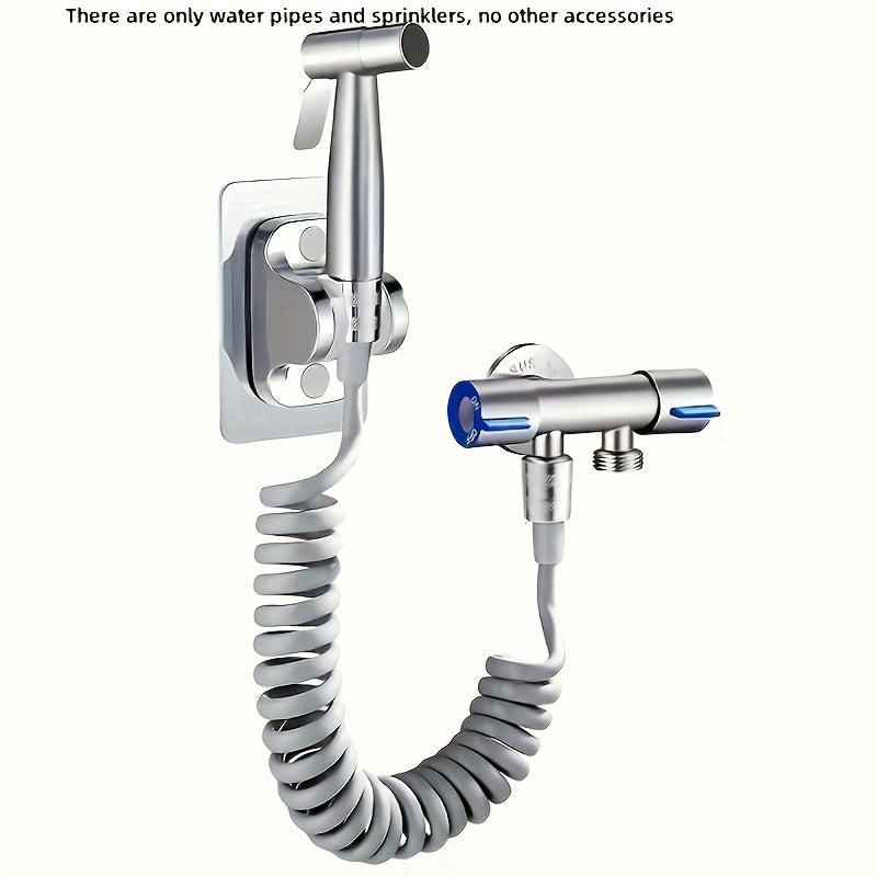 Juego de Ducha Portátil con Boquilla de Acero Inoxidable, Adecuado para Higiene Personal y Limpieza del Baño, Cabezal de Ducha Auto-Limpiante, Material Duradero de Acero Inoxidable