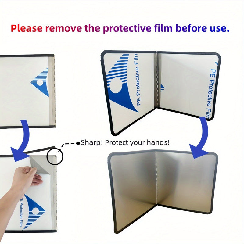 Juego de protección contra salpicaduras de acero inoxidable, resistente al calor y antiadherente, 2 paneles que se adaptan a hogar/autocaravana/camping, ayudante de protección contra salpicaduras de cocina! zhedangban-14