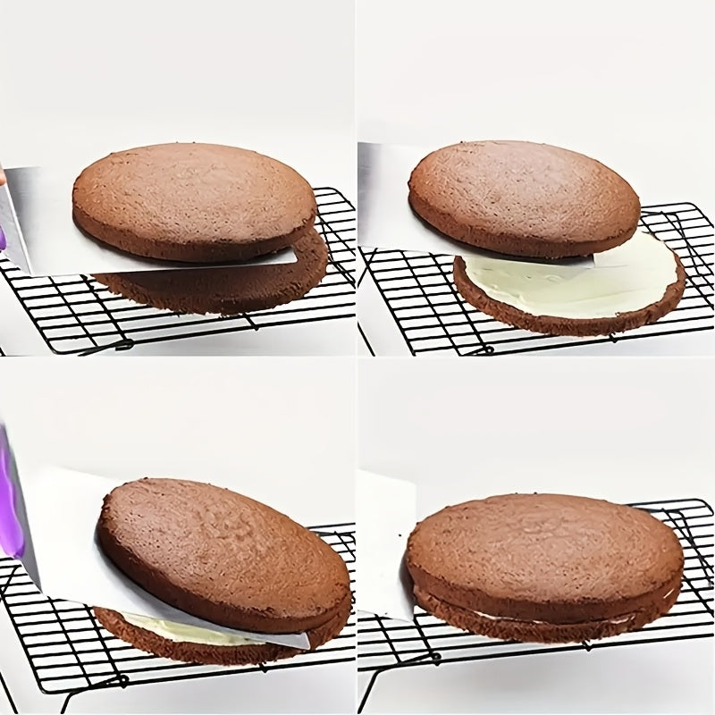 Pala de Transferencia de Pastel de Acero Inoxidable - Bandeja de Repostería Versátil para Tartas, Pasteles y Más - Perfecta para Hornear, Navidad, Halloween, Acción de Gracias - Gadget de Cocina Esencial