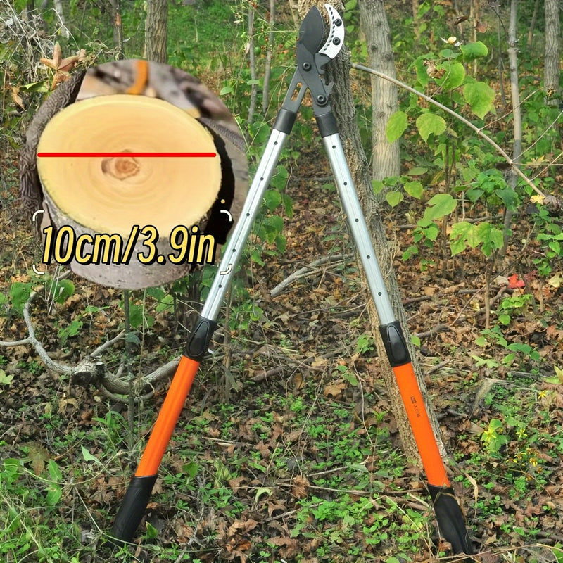 1pc Tijeras para Ramas Extra Largas de 66.04-99.06cm, Mango Antideslizante, para Árboles y Frutales, Tijeras para Ramos Gruesos, Corta Rama Manual con Hoja Afilada de Acero de 7.62cm, Podadora Súper Potente para Corte de Ramas