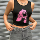 Chaleco Corto Impreso Para Mujer