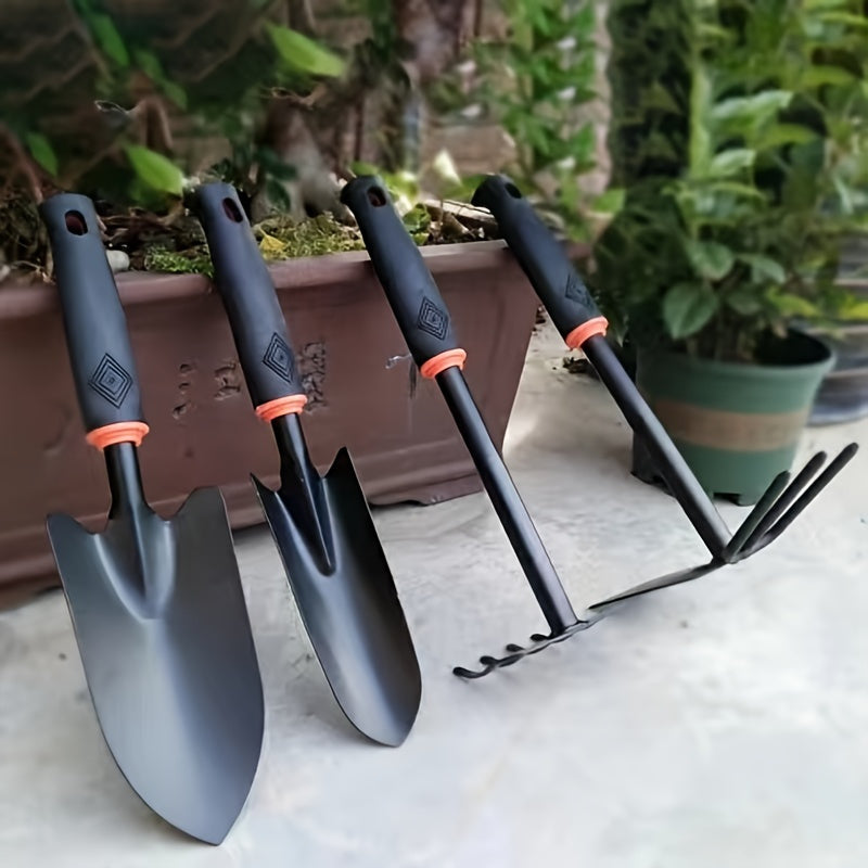 3pcs Juego De Herramientas De Mano Para Jardín, Pala Ancha, Cultivador De Mano, Rastrillo, Herramientas De Plantación De Doble Cara Para Cavar, Trasplantar Y Deshierbar, 11 "× 9"