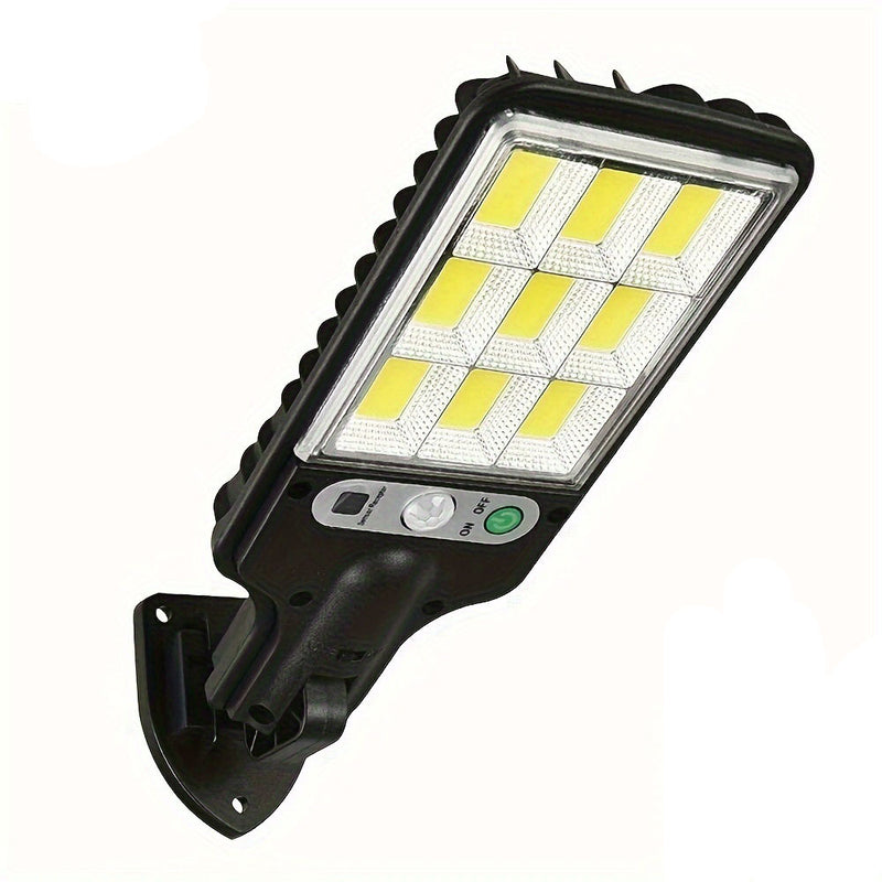 Lámpara solar con sensor de movimiento ANKRIYUL, control remoto incluido, plástico resistente, sensor infrarrojo para jardín, patio y seguridad exterior, incluye pilas para el control, carga solar, iluminación exterior moderna