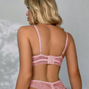 Conjunto de sosten y panty sexy de encaje de moda