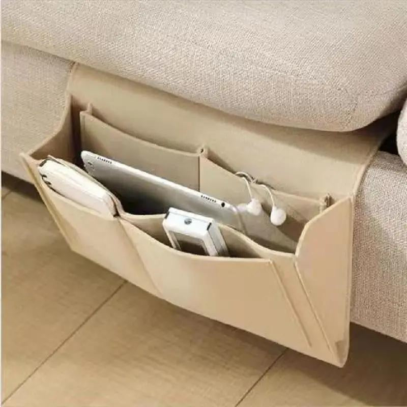 1pc Bolsa De Almacenamiento Colgante De Cabecera, Bolsa De Almacenamiento De Tejidos De Control Remoto De Teléfono Móvil, Bolsa Colgante De Almacenamiento De Libros De Cabecera, Bolsa De Almacenamiento De Artículos Diversos, Artículos Del Hogar, Accesori