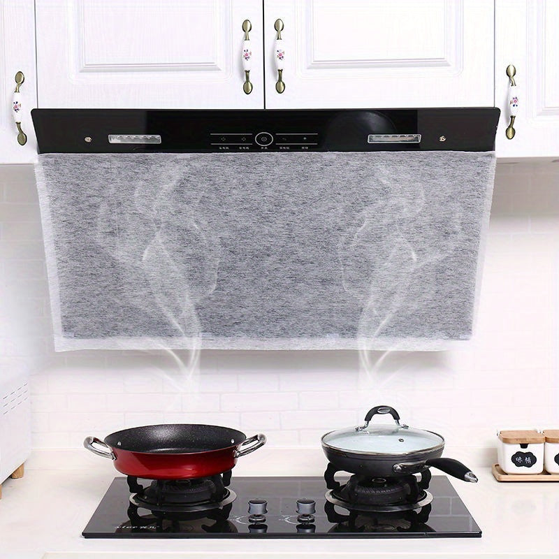 1 pieza - Cubierta de aceite para campana extractora, malla de filtro para campana extractora, película de filtro contra incendios de cocina, accesorio resistente a altas temperaturas, cubierta contra polvo de humo de tela no tejida