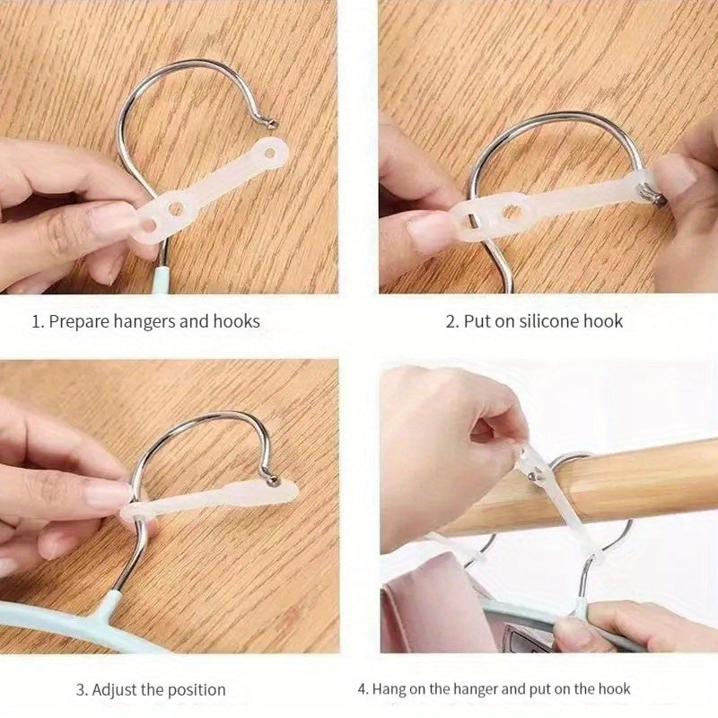 10 Piezas, Ganchos Para Perchas, Hebilla A Prueba De Viento Para Fijar Perchas, Indispensable Arreglaperchas Para El Hogar Ideal Para Cuarto De Lavado, Balcón O Patio, Organizador De Almacenamiento Doméstico