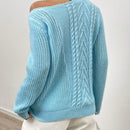 EZwear Jersey De Cuello Redondo Para Mujer De Manga Larga