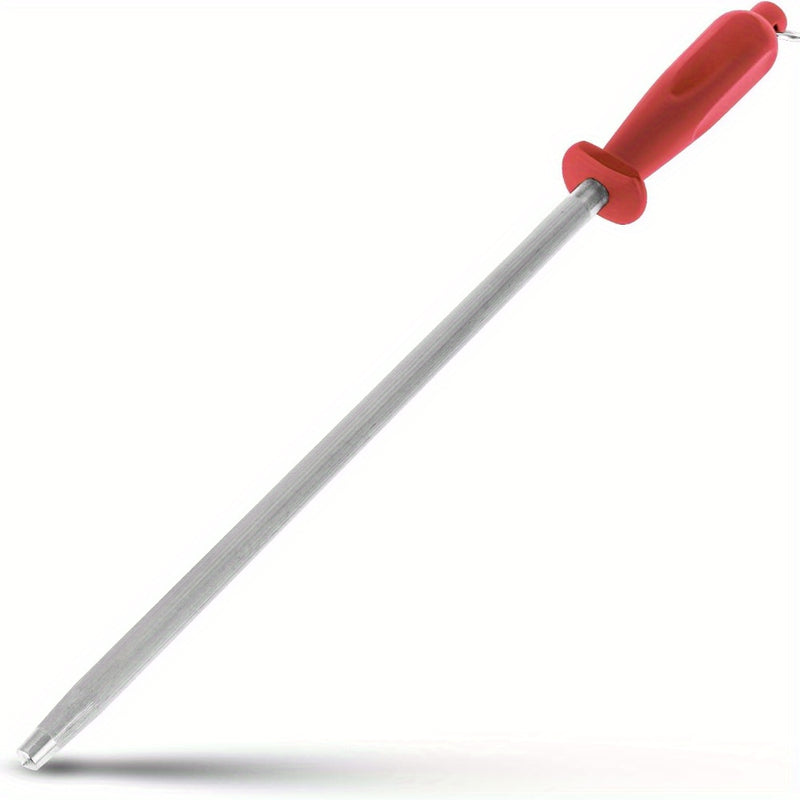 Profesional Afilador De Cuchillos De Acero Al Carbono Rojo, Rojo 30.48 Cm