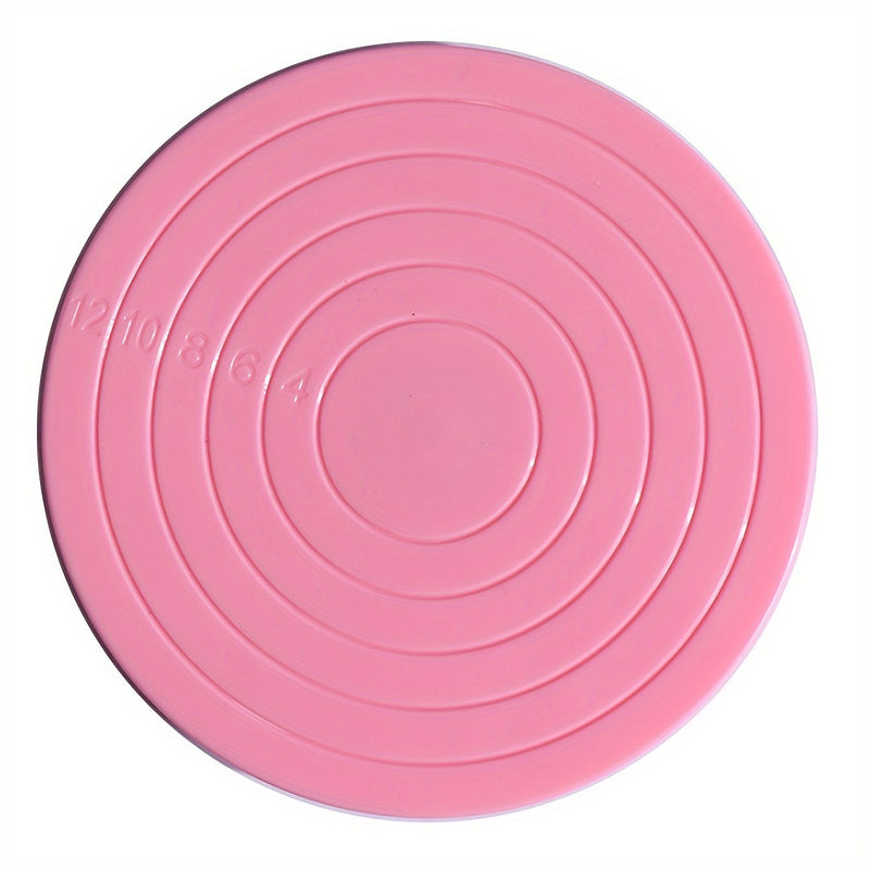 1 base giratoria para decorar galletas, 360° de rotación fácil, 13.97 cm, plástico resistente, herramienta práctica para repostería DIY, resultados profesionales, construcción robusta