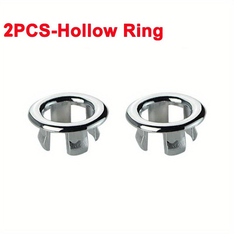 2/4pcs Cubierta de Desbordamiento de Agujero de Fregadero de Plástico para Cocina y Baño, Tapa de Desagüe de Baño, Tapón Redondo de Desbordamiento para Lavabo